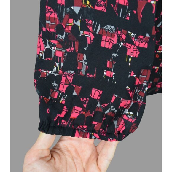 THAKOON BRITISH ROYAL GUARDS PRINTED LONG SLEEVE BLOUSE - Picture 5 of 8